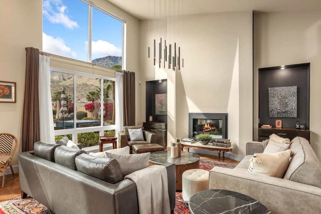 Fireplace, Interior, Living room, Pendant Lights
