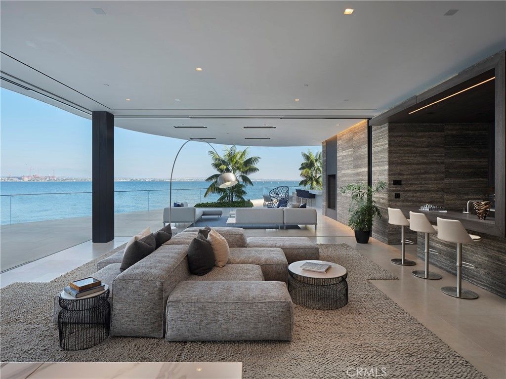 Fireplace, Interior, Living room, Recessed Lighting, Water