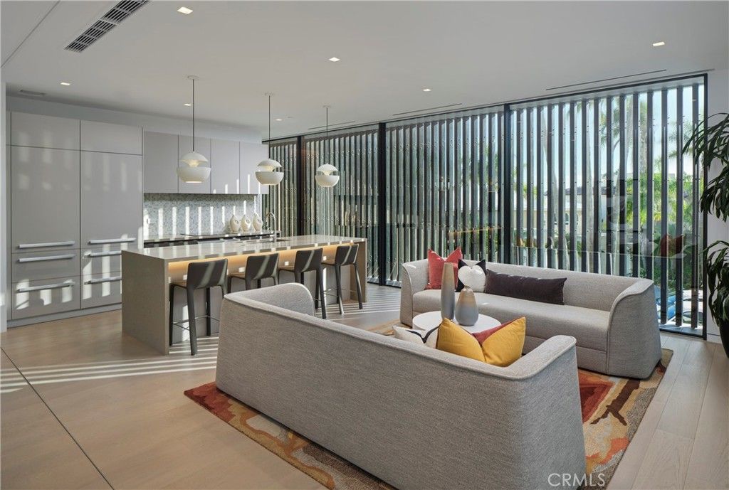 Dining room, Interior, Kitchen, Living room, Pendant Lights, Recessed Lighting, Wood Texture Flooring