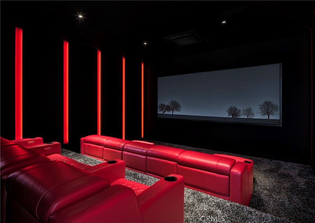 Home Theatre Room, Interior, Projection Screen, Recessed Lighting, Theatre Room