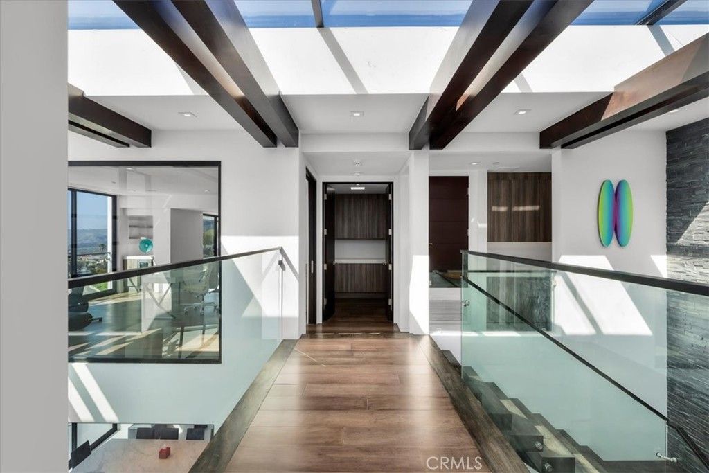 Glass Ceilings, Interior, Recessed Lighting, Wood Texture Flooring