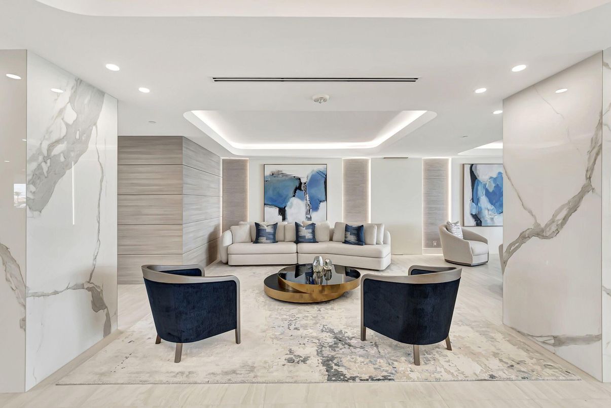 Interior, Living room, Marble Walls, Recessed Lighting