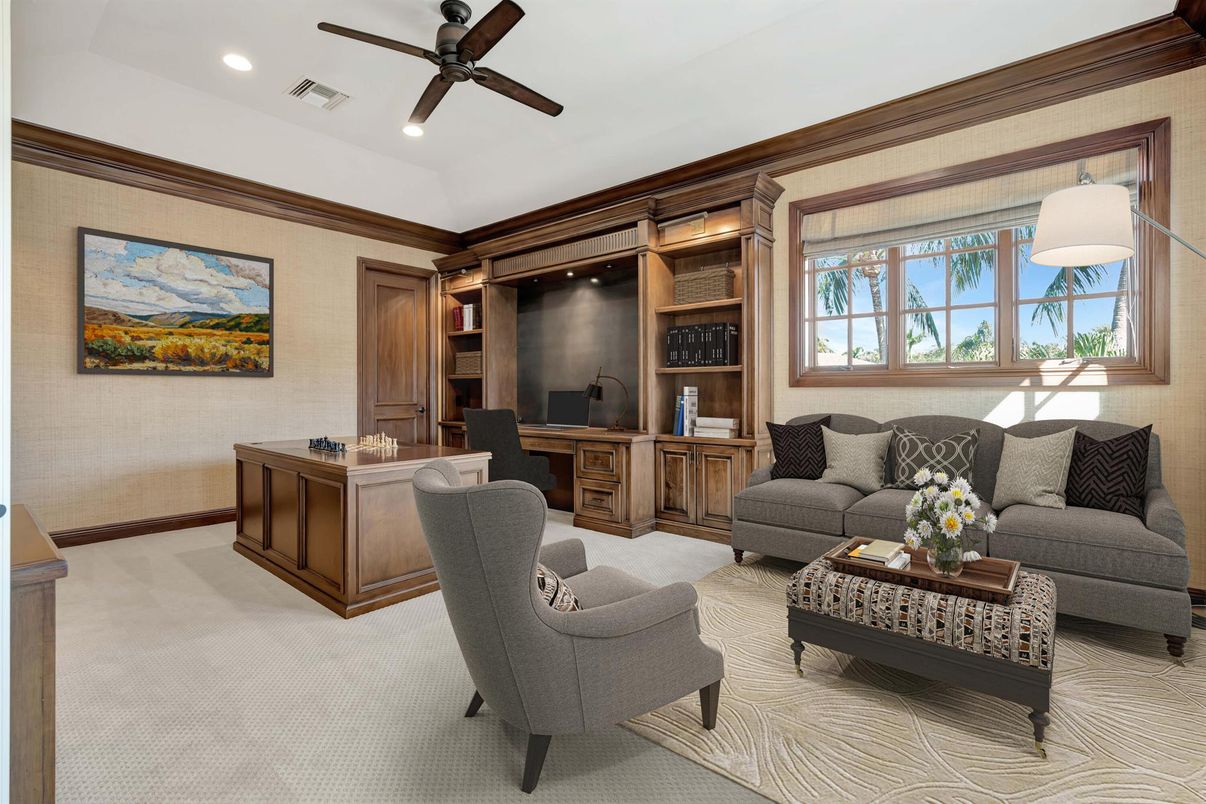 Home Office, Interior, Living room, Recessed Lighting