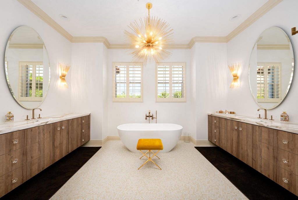 Bathroom, Dual Sink Vanities, Free Standing Baths, Interior