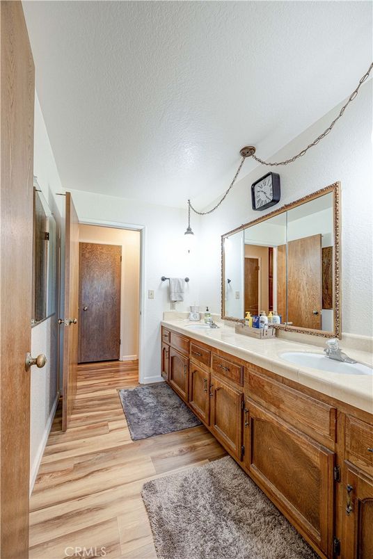 Bathroom, Dual Sink Vanities, Interior, Wood Texture Flooring