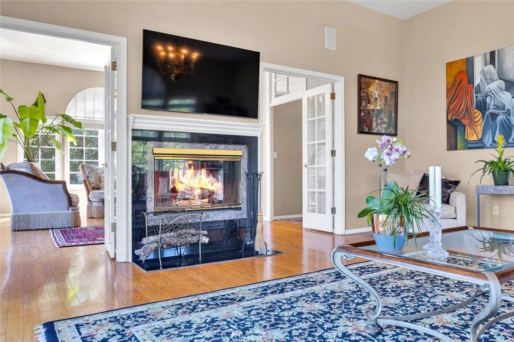 Fireplace, Interior, Wood Texture Flooring