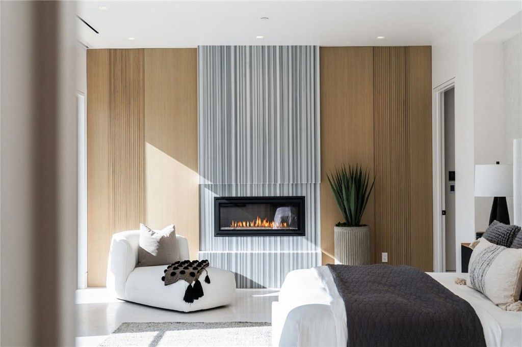 Bedroom, Fireplace, Interior, Recessed Lighting