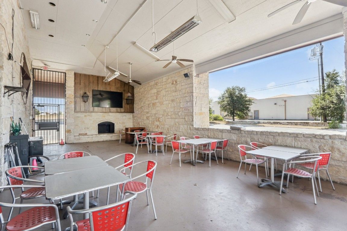 Exterior, Fireplace, Stone Walls