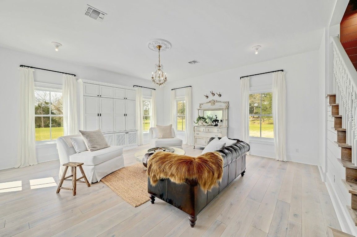 Chandelier, Interior, Living room, Wood Texture Flooring