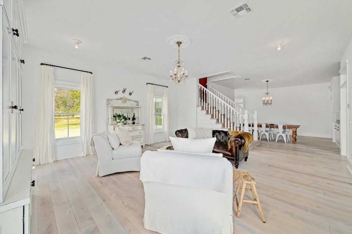Chandelier, Interior, Living room, Wood Texture Flooring