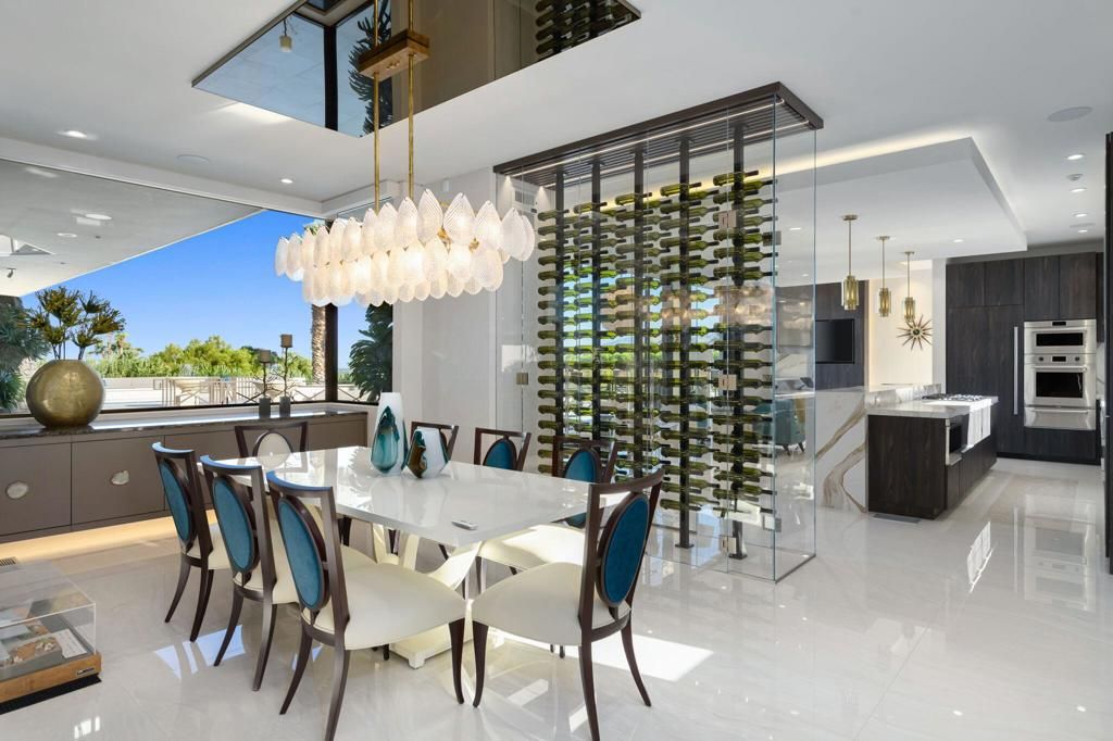 Chandelier, Dining room, Interior, Kitchen, Pendant Lights, Recessed Lighting, Wine Storage