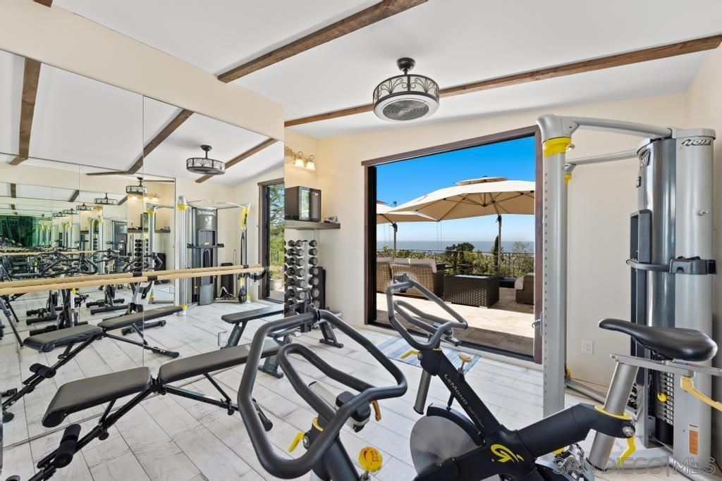 Fitness Equipment, Interior, Water, Wooden Beams