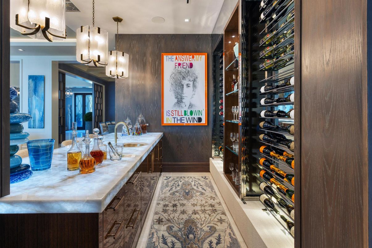 Interior, Pendant Lights, Wine Storage