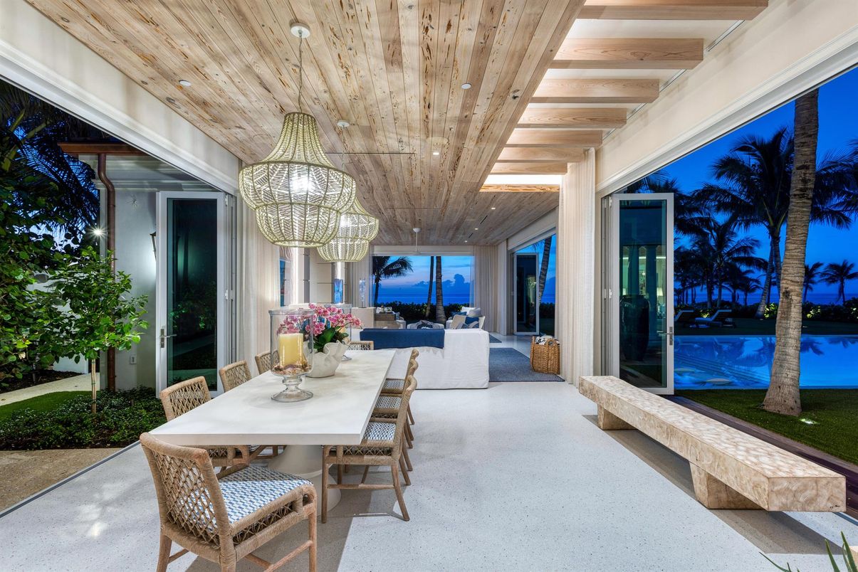 Dining room, Exterior, Living room, Pendant Lights, Wooden Ceilings