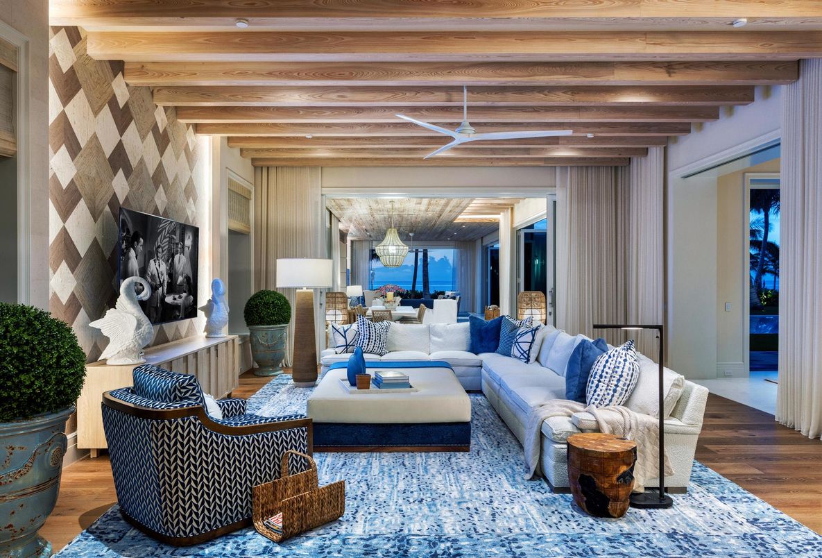 Chandelier, Dining room, Fireplace, Interior, Living room, Water, Wooden Beams, Wooden Ceilings, Wood Texture Flooring