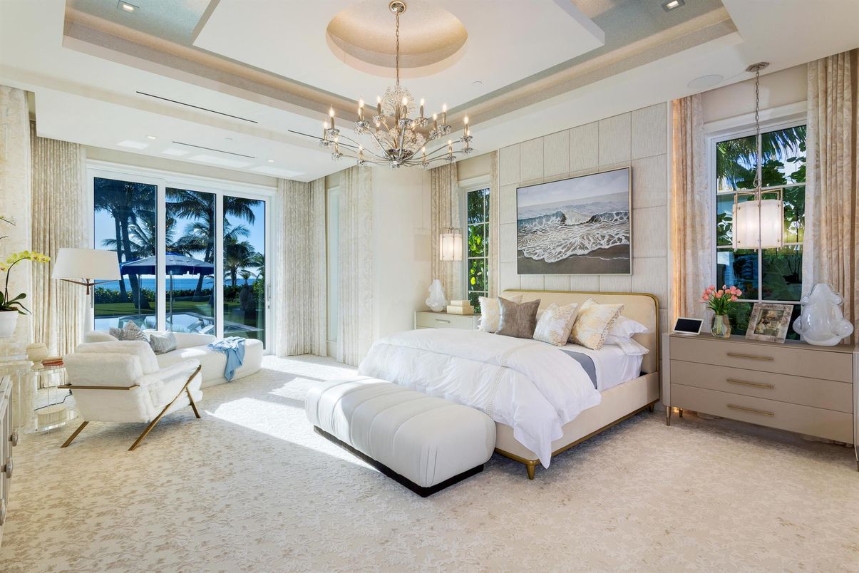 Bedroom, Chandelier, Interior, Recessed Lighting
