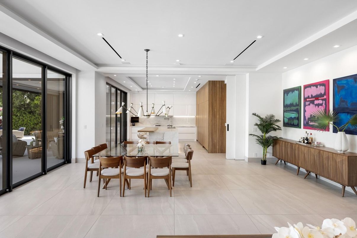 Dining room, Interior, Kitchen, Pendant Lights, Recessed Lighting