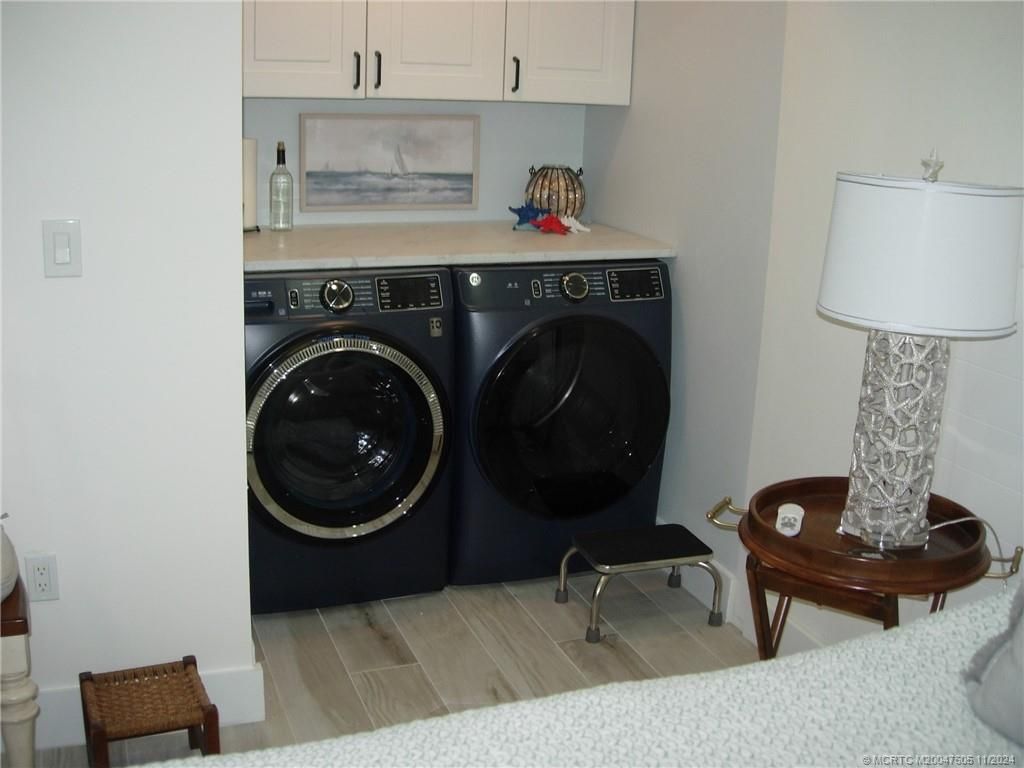 Interior, Washer, Wood Texture Flooring