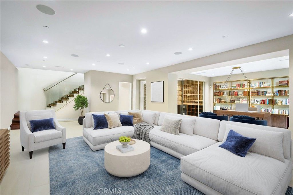 Interior, Living room, Recessed Lighting, Wine Storage