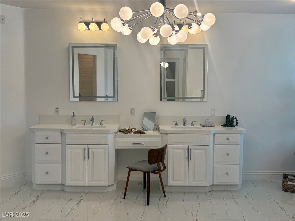 Bathroom, Dual Sink Vanities, Interior, Marble