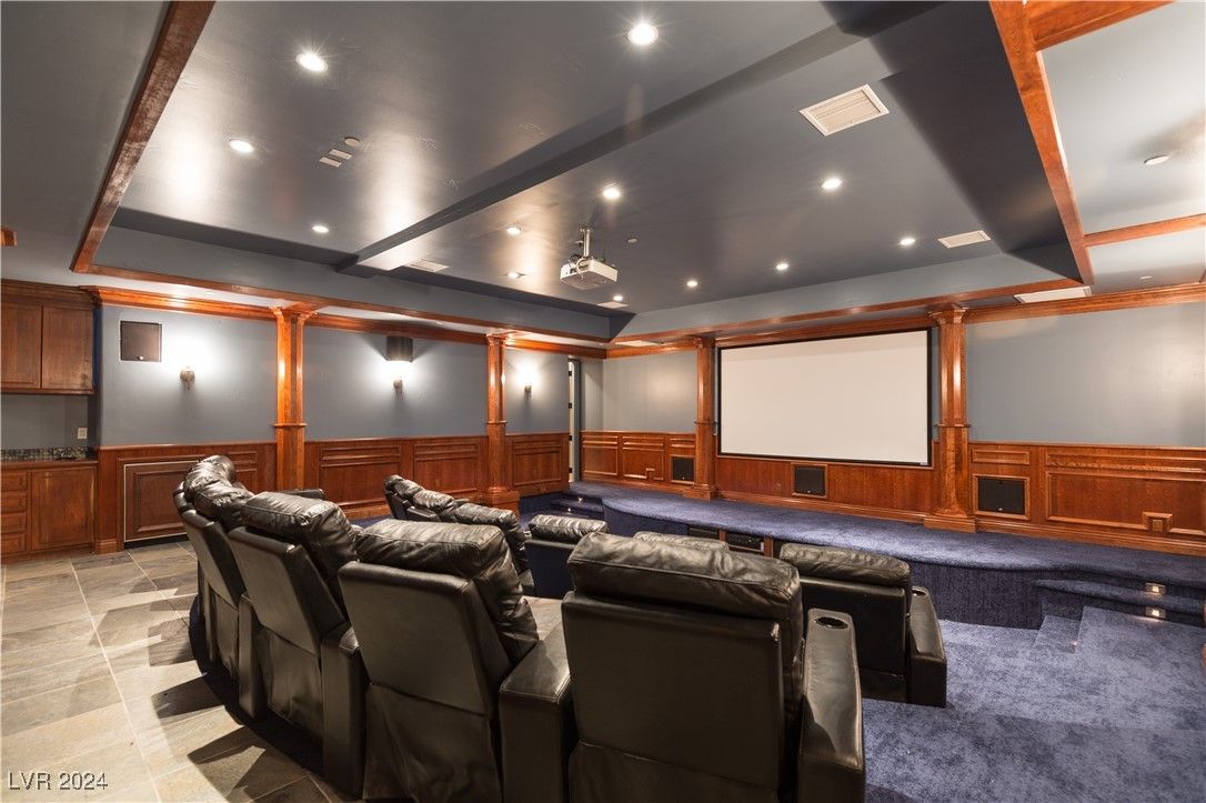 Home Theatre Room, Interior, Projection Screen, Recessed Lighting, Theatre Room