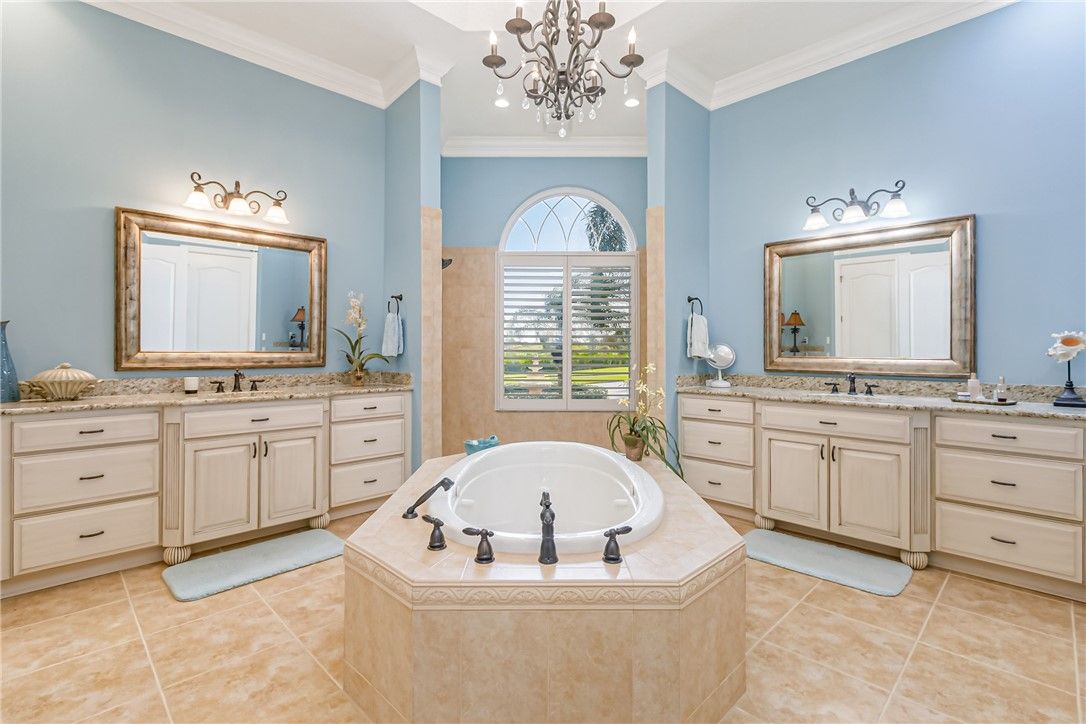 Bathroom, Chandelier, Dual Sink Vanities, Interior