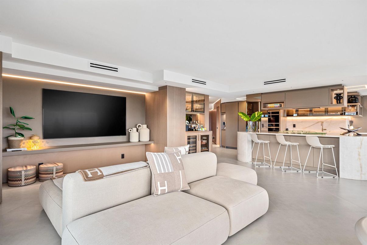 Interior, Living room, Recessed Lighting