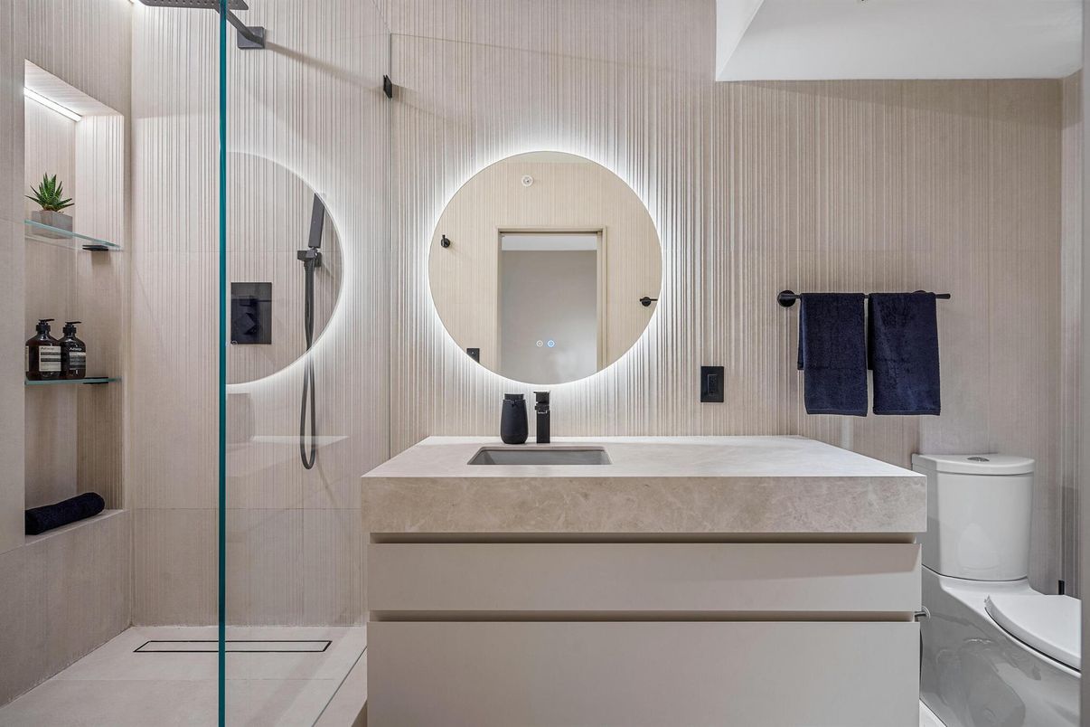Bathroom, Glass Shower, Interior