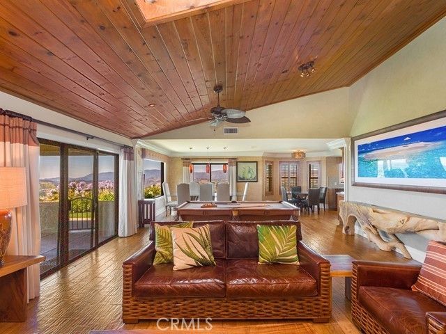 Dining room, Interior, Living room, Recessed Lighting, Wooden Ceilings, Wood Texture Flooring