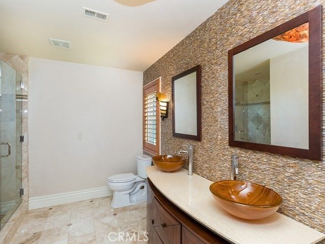 Bathroom, Dual Sink Vanities, Glass Shower, Interior
