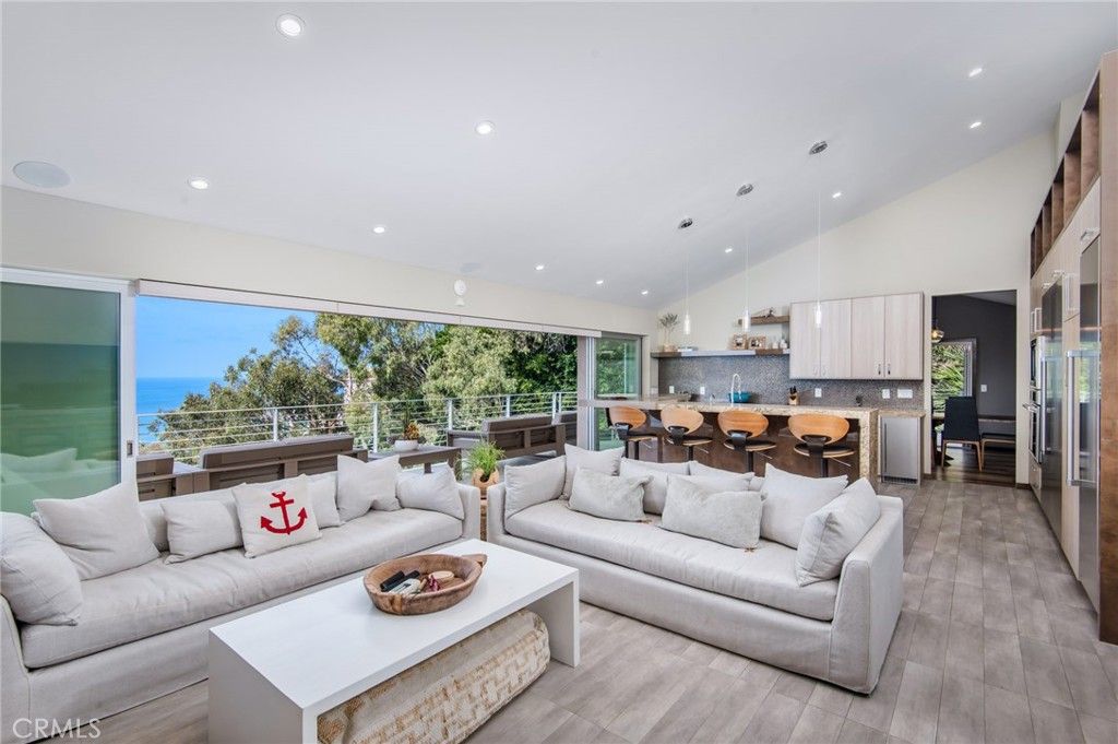 Dining room, Interior, Kitchen, Living room, Pendant Lights, Recessed Lighting, Water, Wood Texture Flooring