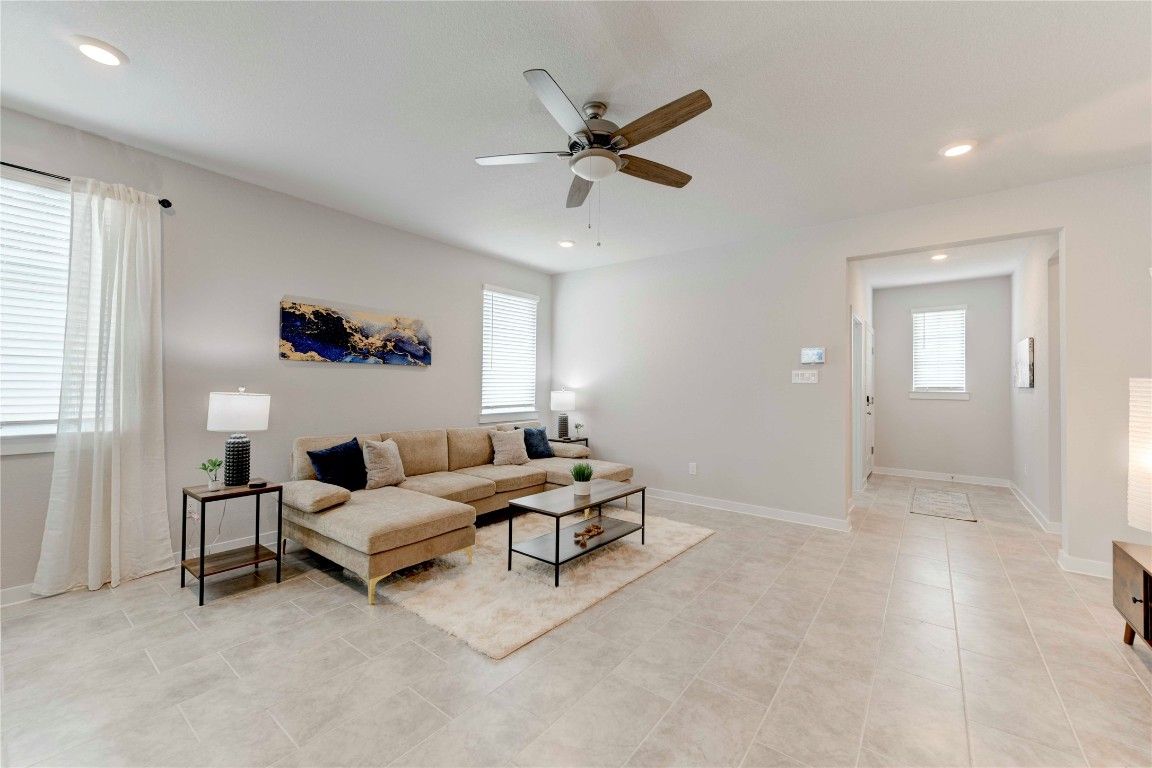 Interior, Living room, Recessed Lighting