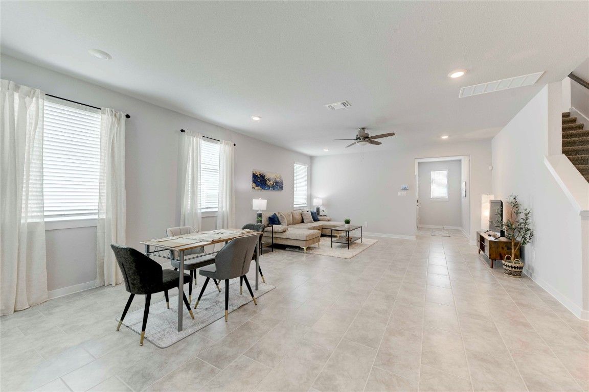 Dining room, Interior, Living room, Recessed Lighting