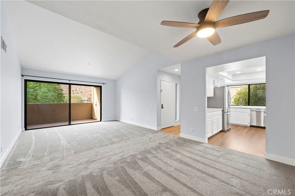 Empty room, Interior, Kitchen, Recessed Lighting, Wood Texture Flooring