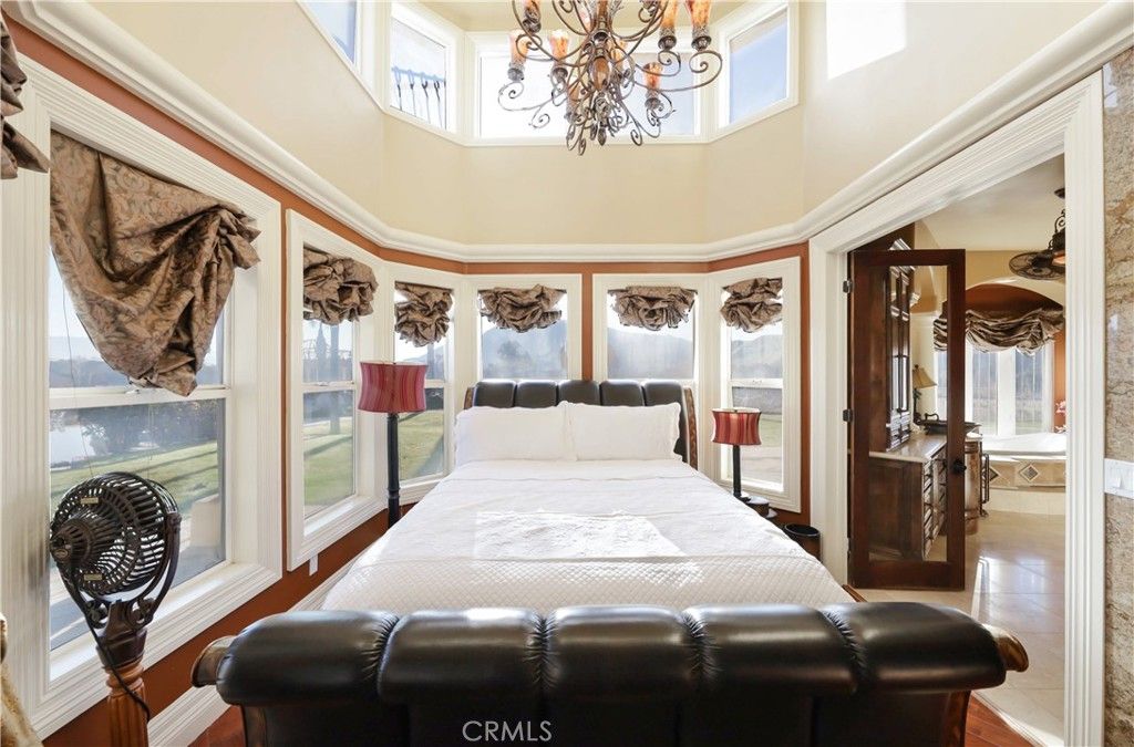 Bedroom, Chandelier, Interior