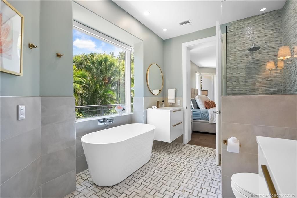 Bathroom, Bedroom, Free Standing Baths, Glass Shower, Interior, Recessed Lighting