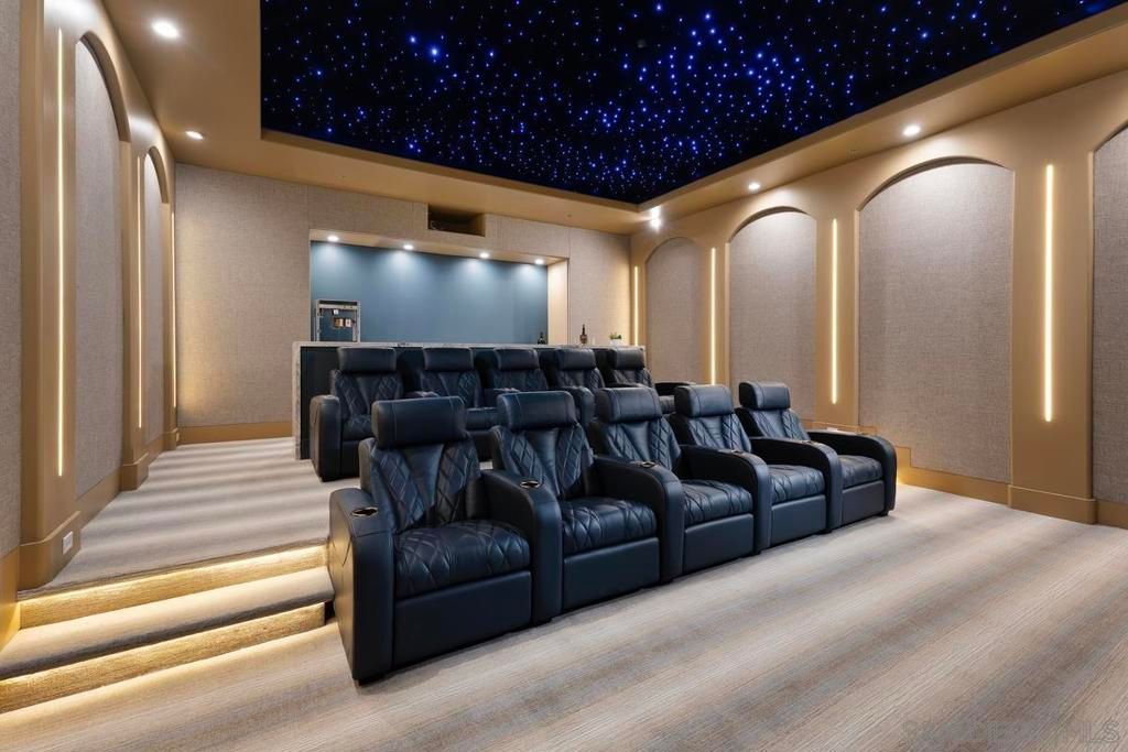 Home Theatre Room, Interior, Recessed Lighting, Theatre Room