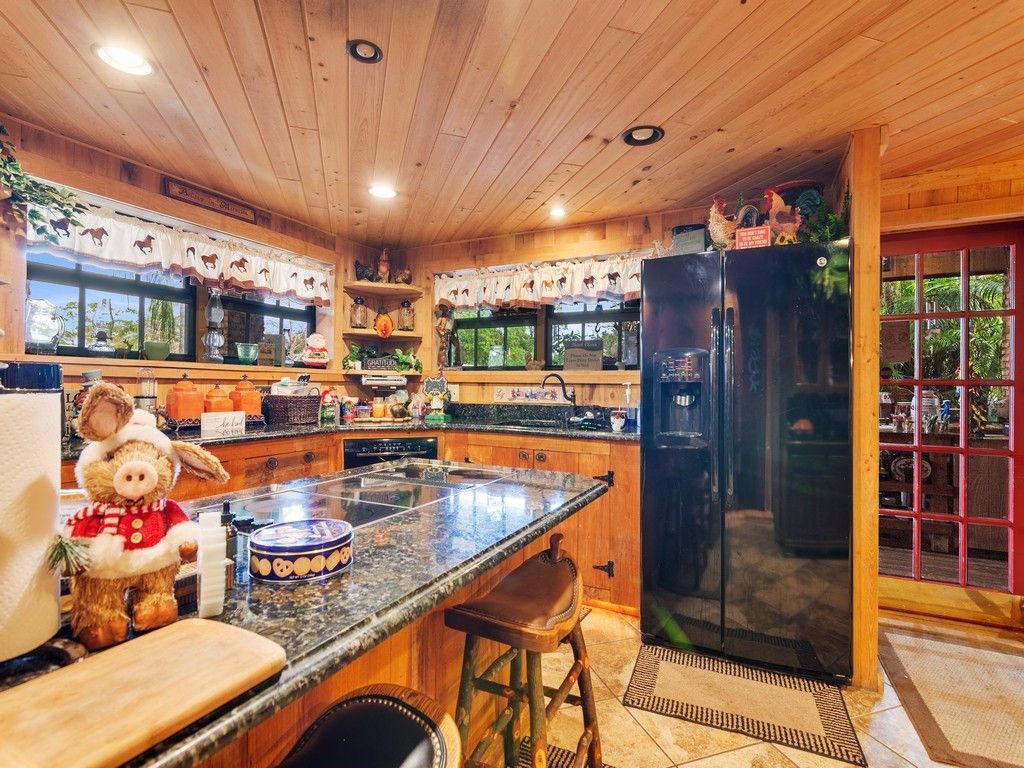 Interior, Kitchen, Recessed Lighting, Wooden Ceilings