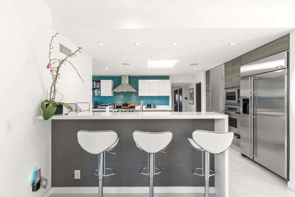 Interior, Kitchen, Recessed Lighting, Stainless Steel Appliances, Water