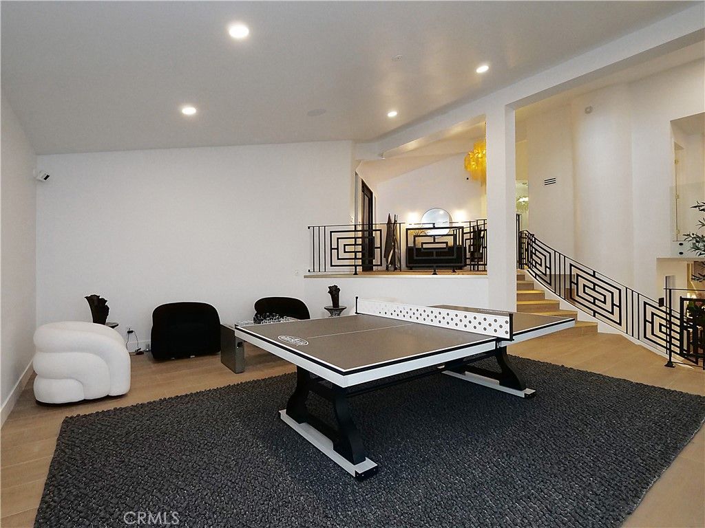 Game Room, Interior, Recessed Lighting, Wood Texture Flooring