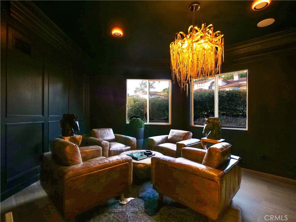 Chandelier, Interior, Living room, Recessed Lighting, Wood Texture Flooring