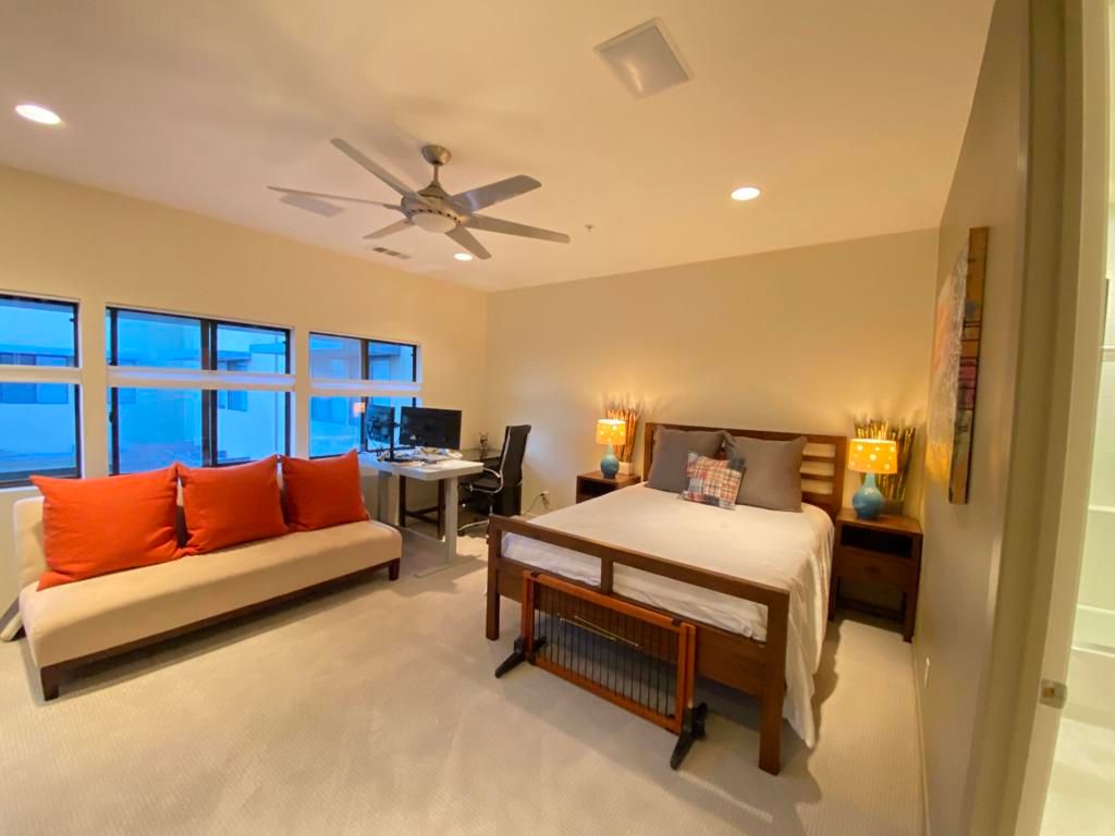 Bedroom, Interior, Recessed Lighting