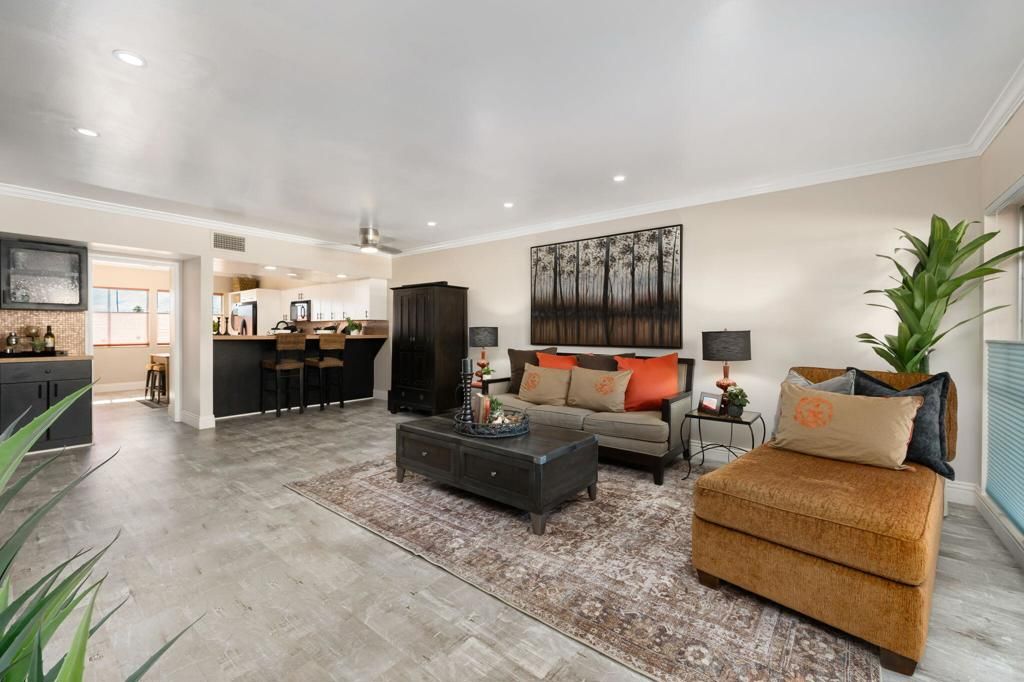 Interior, Kitchen, Living room, Recessed Lighting