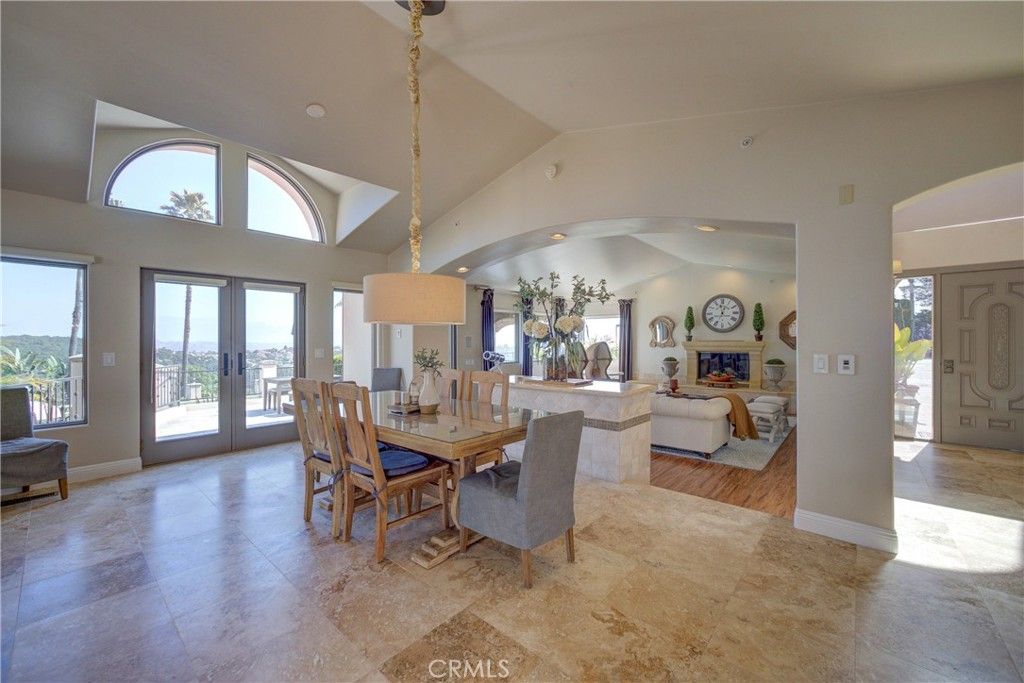 Dining room, Interior, Living room, Recessed Lighting, Wood Texture Flooring