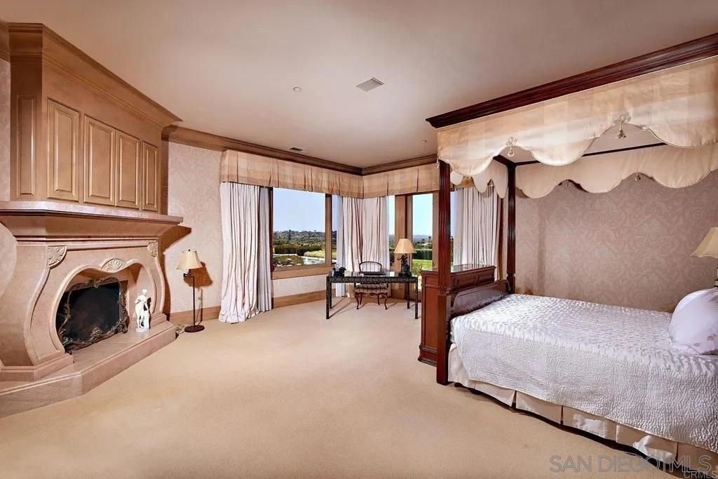 Bedroom, Fireplace, Home Office, Interior, Recessed Lighting