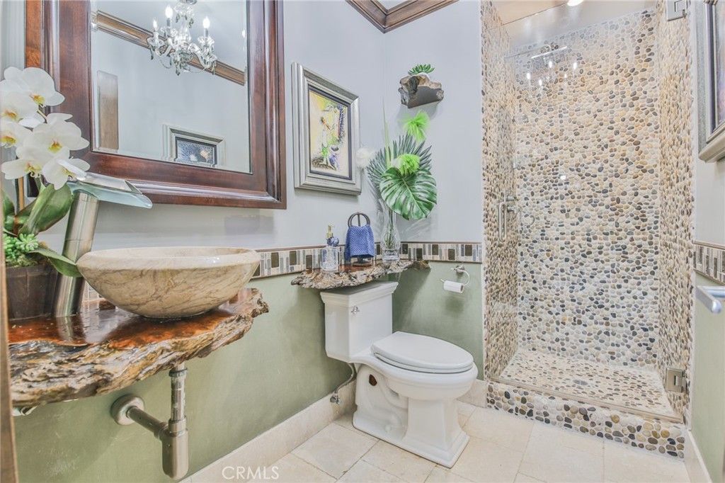 Bathroom, Chandelier, Interior