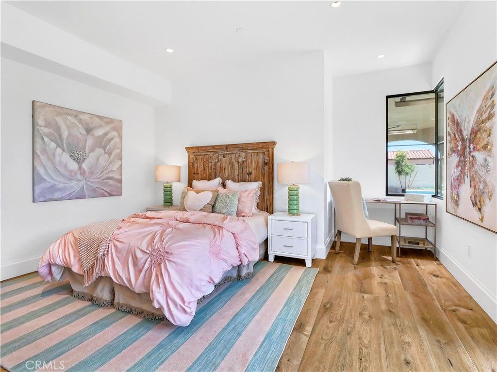 Bedroom, Home Office, Interior, Recessed Lighting, Wood Texture Flooring
