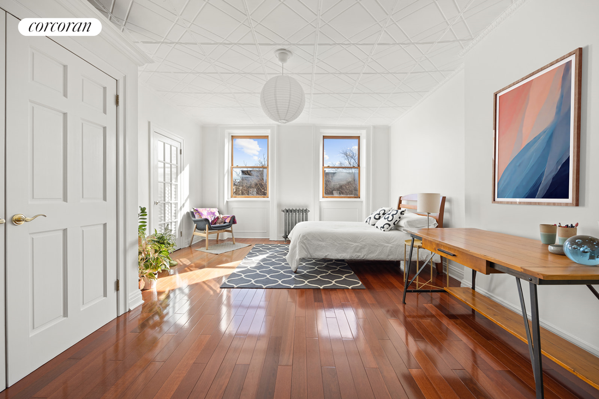 Bedroom, Home Office, Interior, Wood Texture Flooring