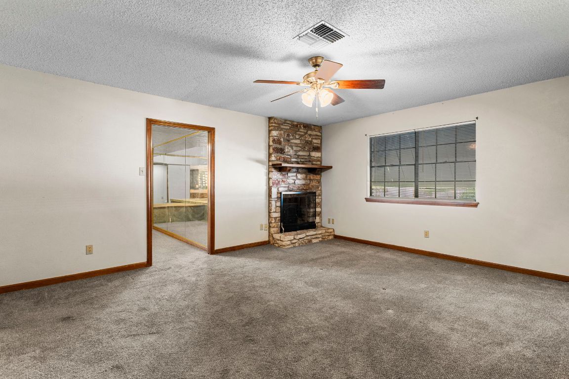 Empty room, Fireplace, Interior
