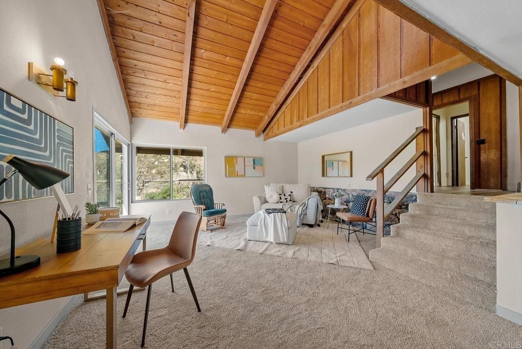 Home Office, Interior, Living room, Wooden Beams, Wooden Ceilings